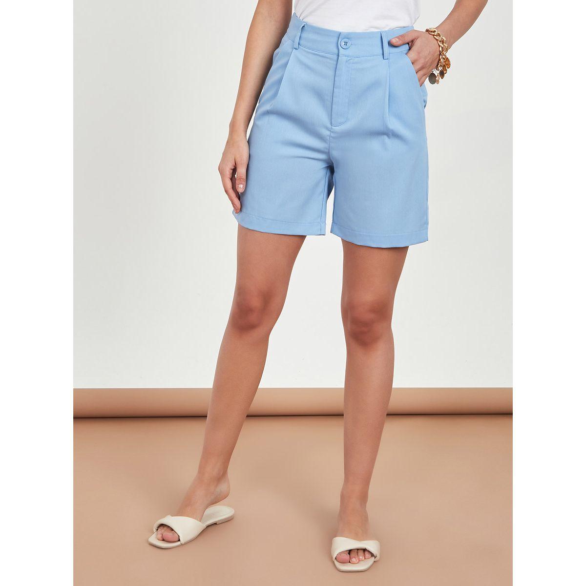 شورت سادة بخصر مطاطي-women-clothing-bottoms-shorts-image-4