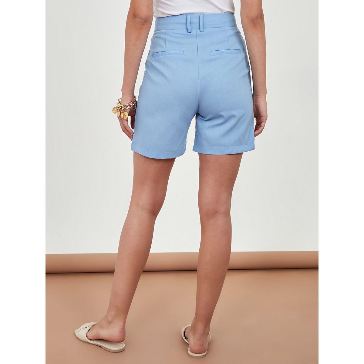 شورت سادة بخصر مطاطي-women-clothing-bottoms-shorts-image-2