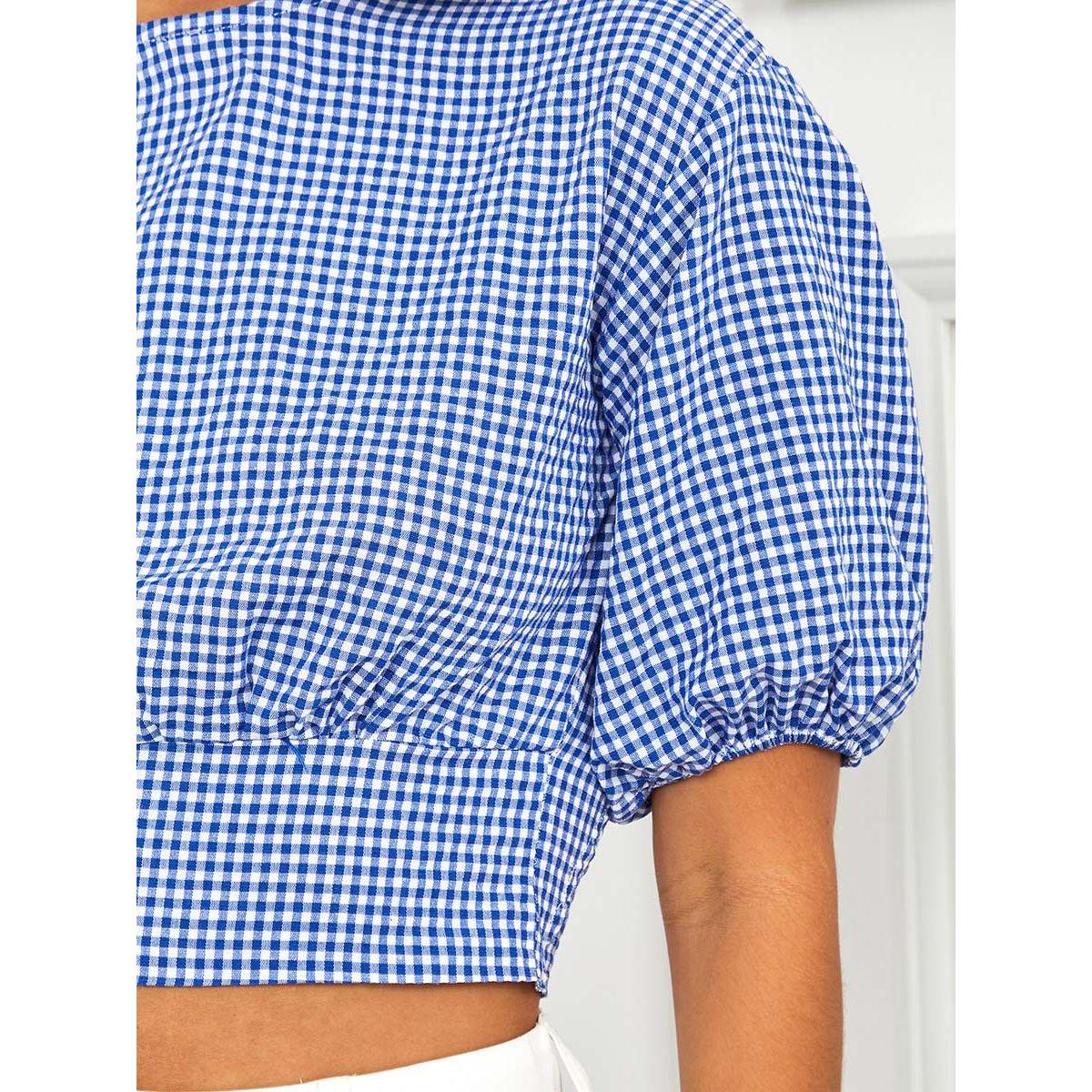 بلوزة قصيرة مطبعة بمربعات-women-clothing-shirtsandblouses-blouses-image-4