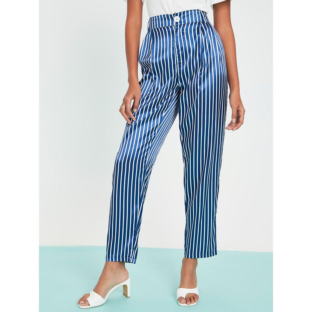 بنطال مخطط بخصر عالي-women-clothing-bottoms-trousers-image-3