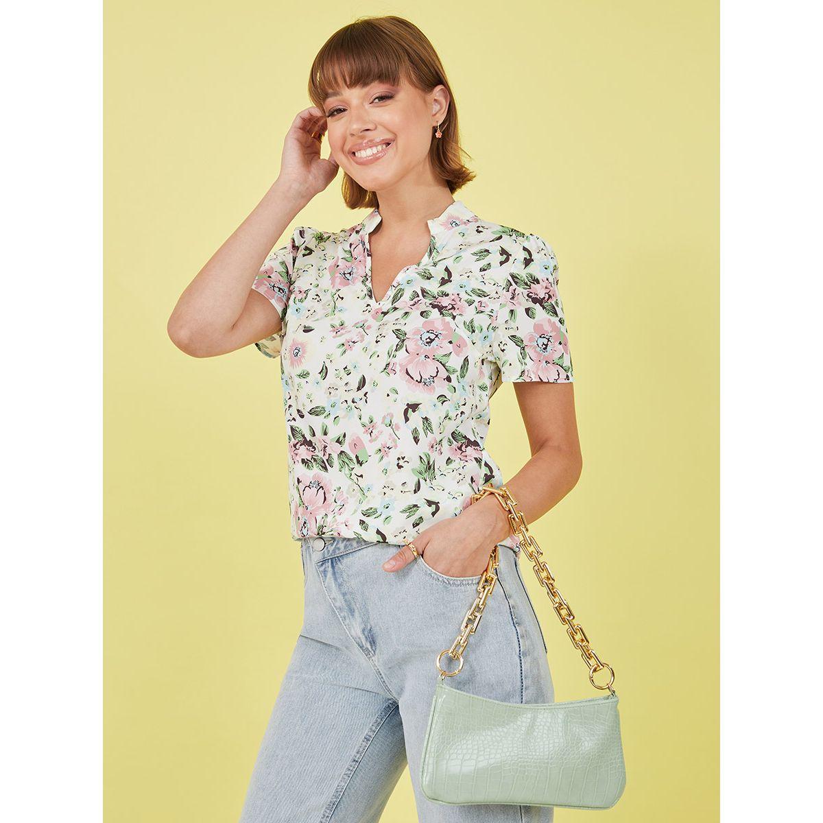 بلوزة كاجوال مطبعة بزهور-women-clothing-shirtsandblouses-blouses-image-1