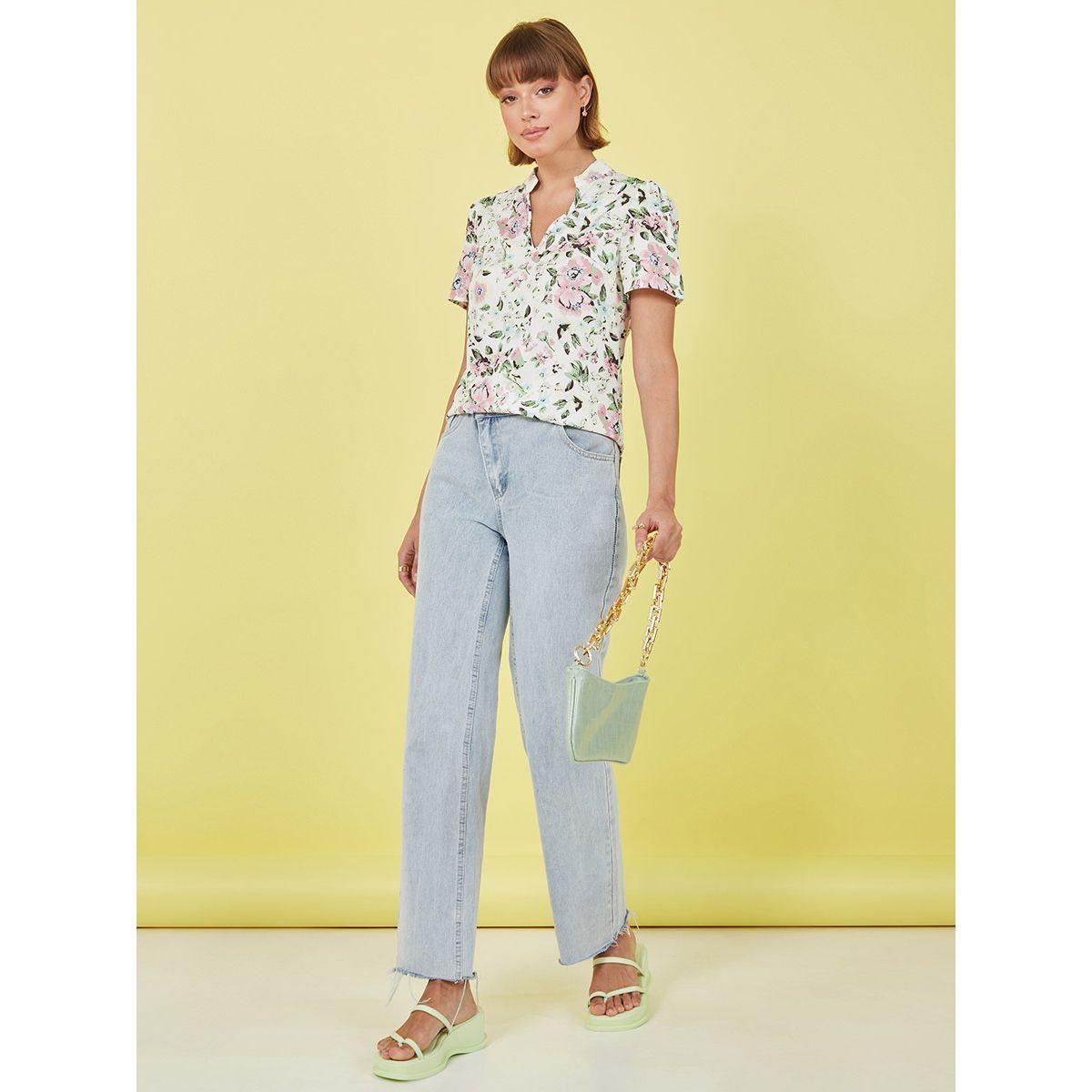بلوزة كاجوال مطبعة بزهور-women-clothing-shirtsandblouses-blouses-image-2