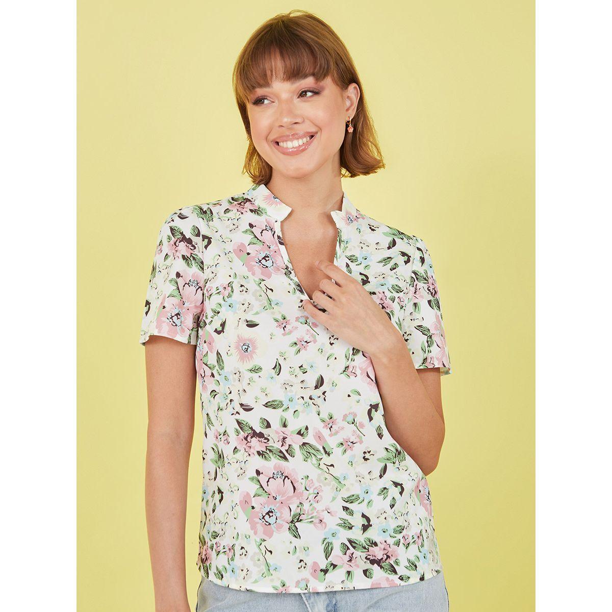 بلوزة كاجوال مطبعة بزهور-women-clothing-shirtsandblouses-blouses-image-3