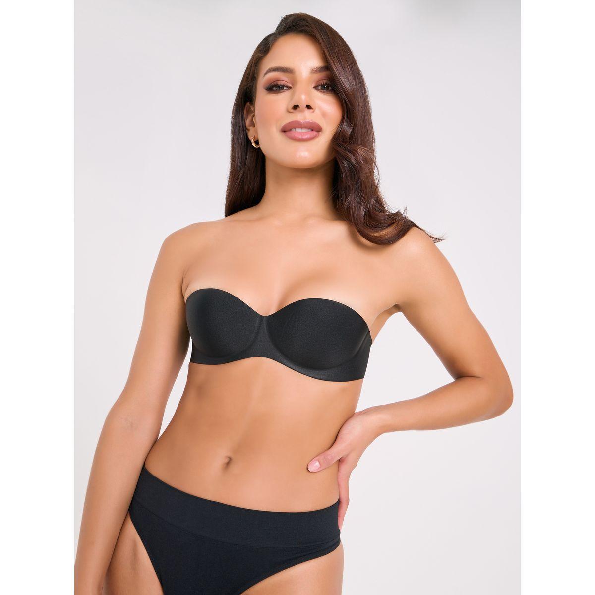 Styli Strapless Non-Wired Push-Up Bra with Interchangeable Back Straps-women-clothing-lingerie-bras-image-1