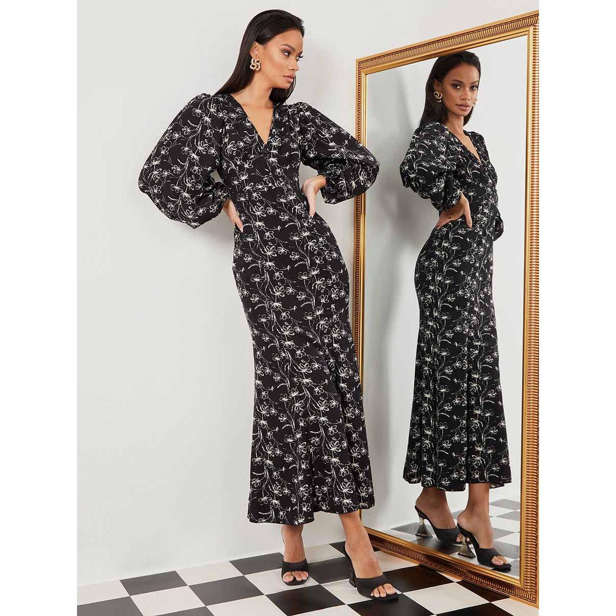 فستان طويل مطبع بزهور من ستايلي-women-clothing-dresses-image-1