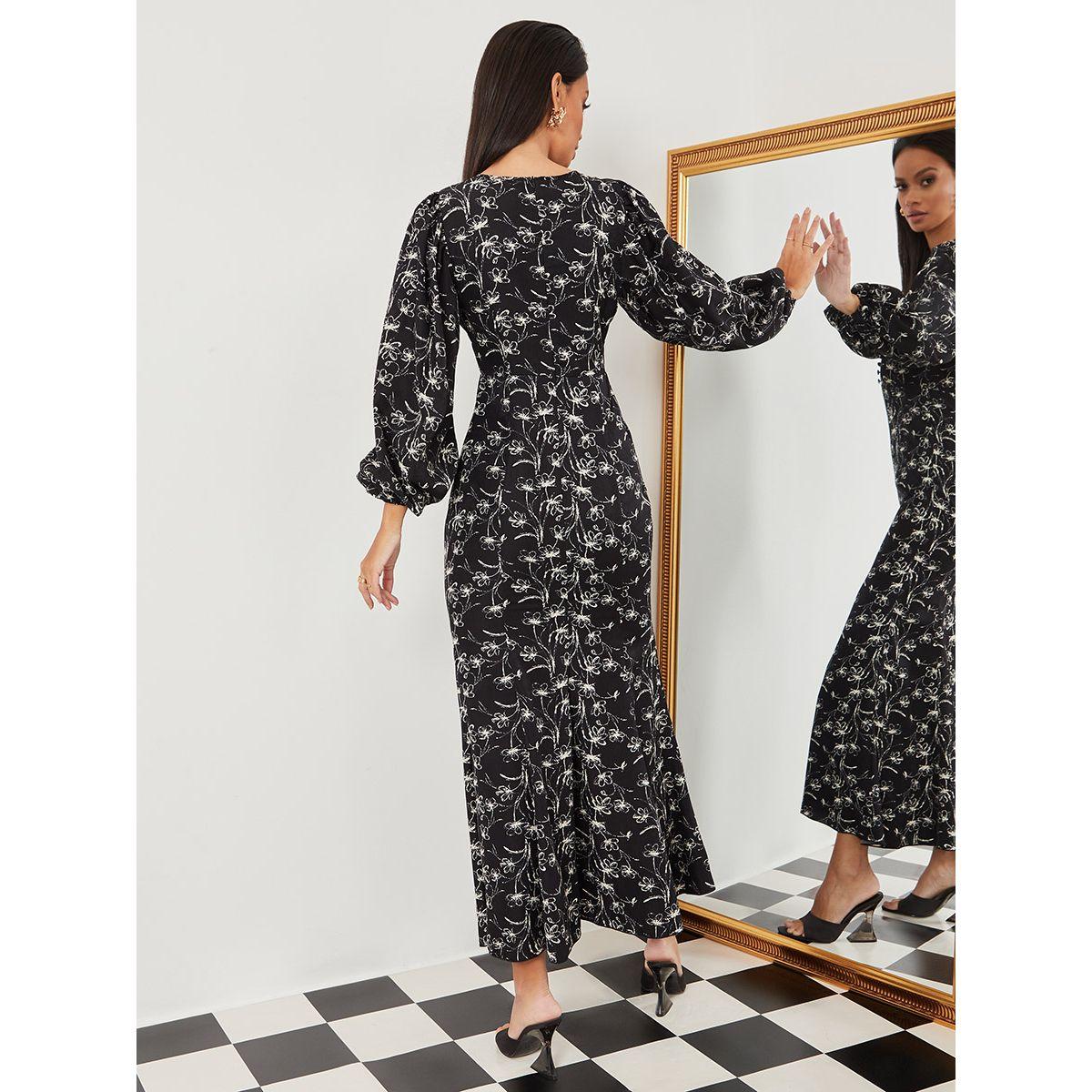 فستان طويل مطبع بزهور من ستايلي-women-clothing-dresses-image-4