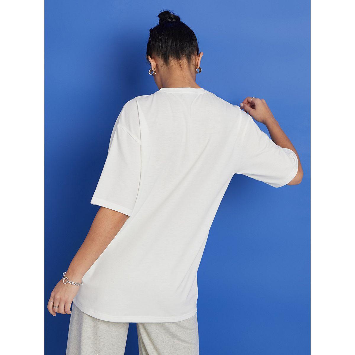 تيشيرت مطبع بكتابة وقصة واسعة من ستايلي-women-clothing-tshirts-image-4