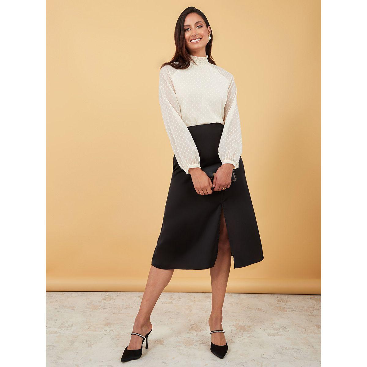 بلوزة بياقة عالية واكمام طويلة من ستايلي-women-clothing-shirtsandblouses-blouses-image-2