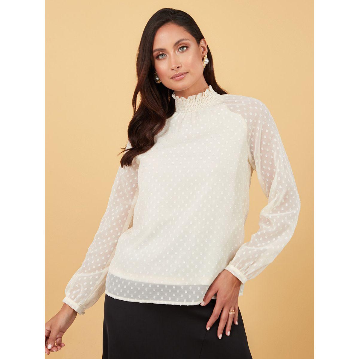بلوزة بياقة عالية واكمام طويلة من ستايلي-women-clothing-shirtsandblouses-blouses-image-3