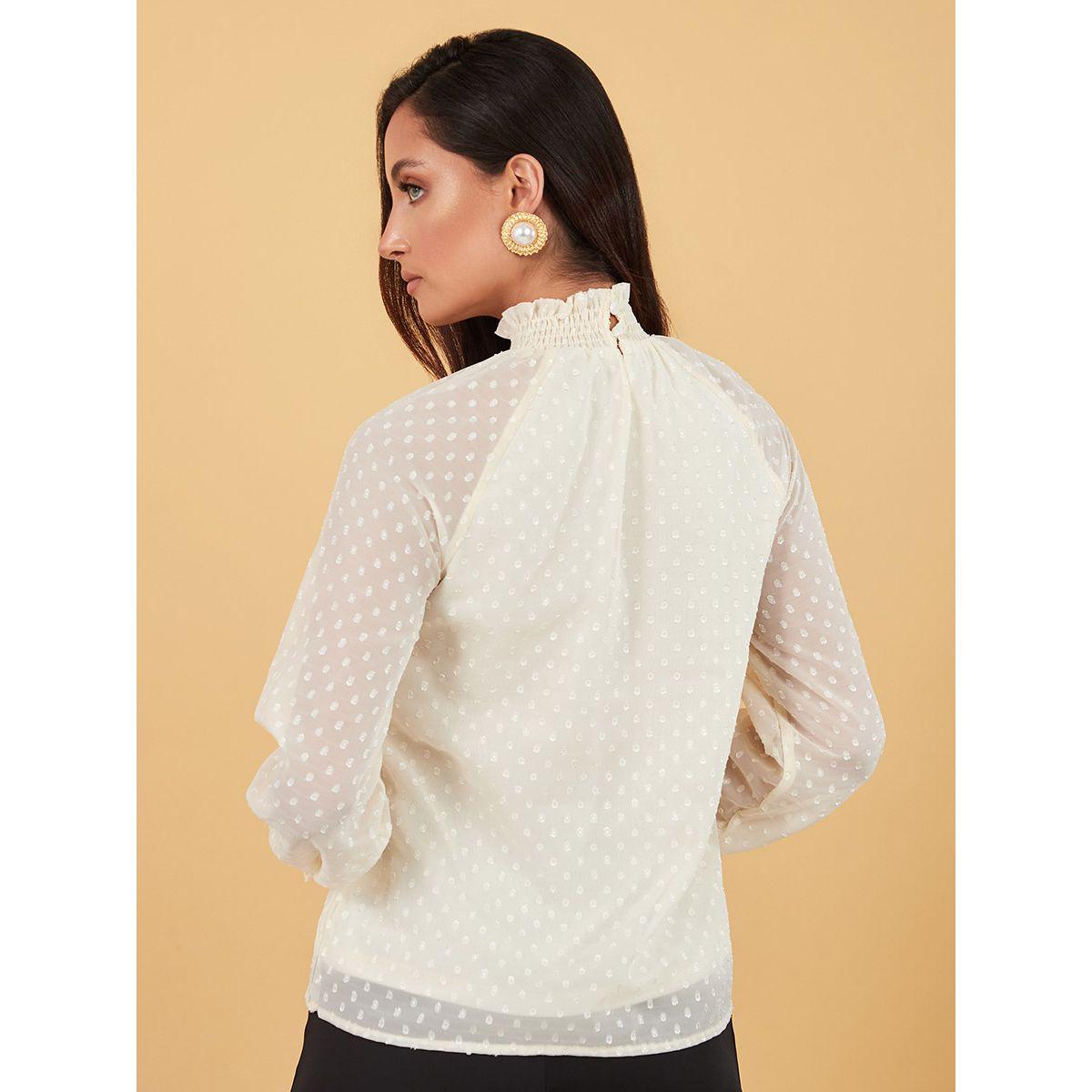 بلوزة بياقة عالية واكمام طويلة من ستايلي-women-clothing-shirtsandblouses-blouses-image-5