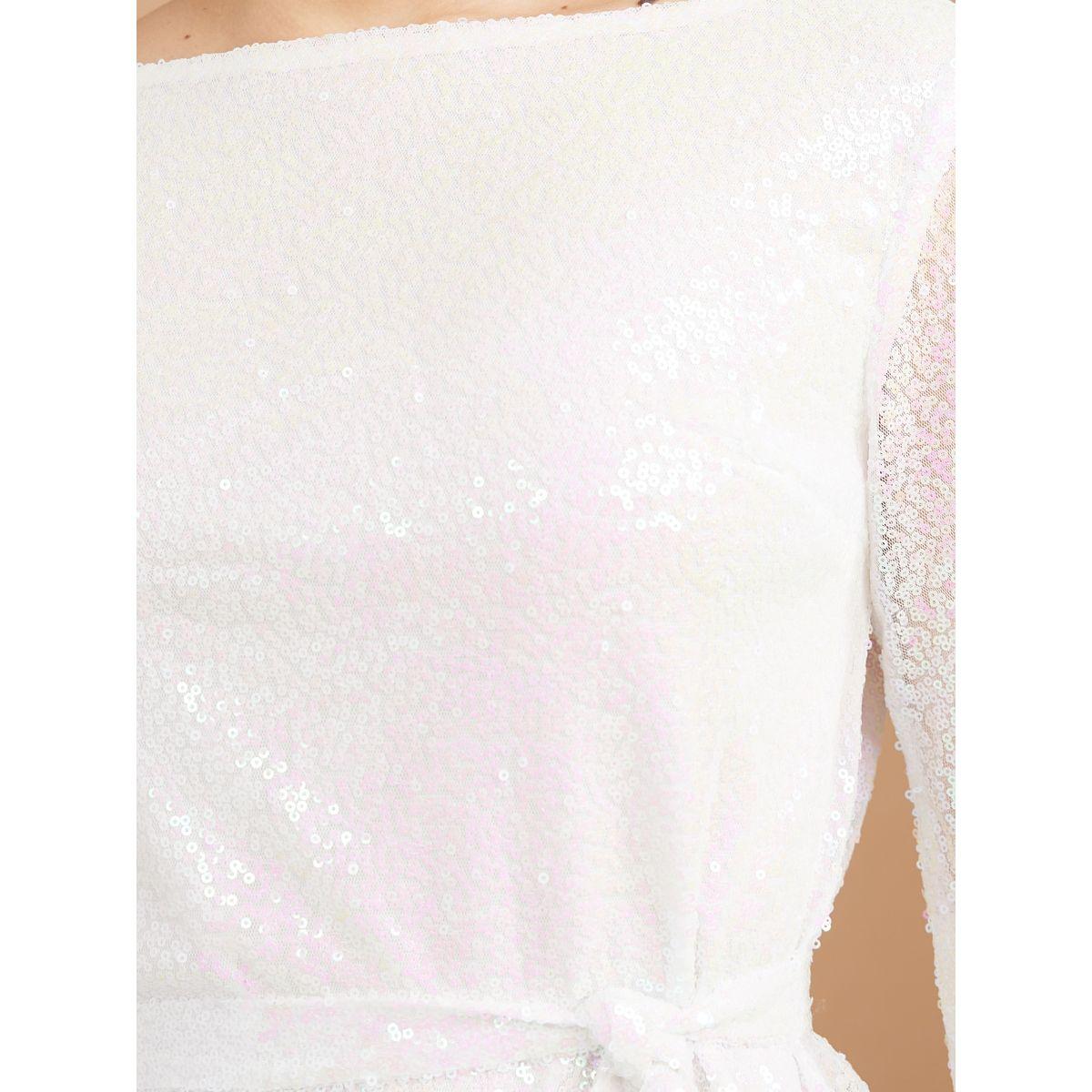 Styli Premium Flared Long Sleeves Sequin Belted Mini Dress-women-clothing-dresses-image-3