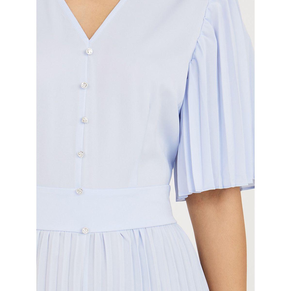 Styli Premium Pleated Detail Wide Leg Jumpsuit with Crystal Button-women-clothing-jumpsuits-image-3