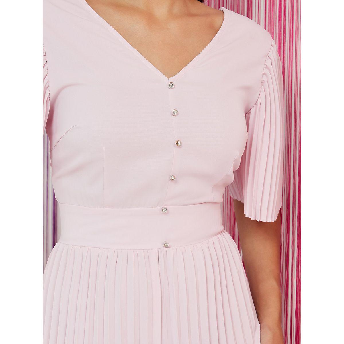 Styli Premium Pleated Detail Wide Leg Jumpsuit with Crystal Button-women-clothing-jumpsuits-image-3