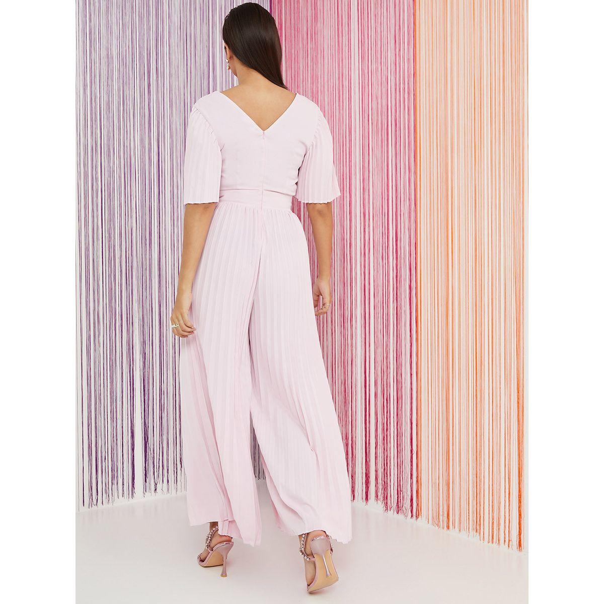 Styli Premium Pleated Detail Wide Leg Jumpsuit with Crystal Button-women-clothing-jumpsuits-image-4