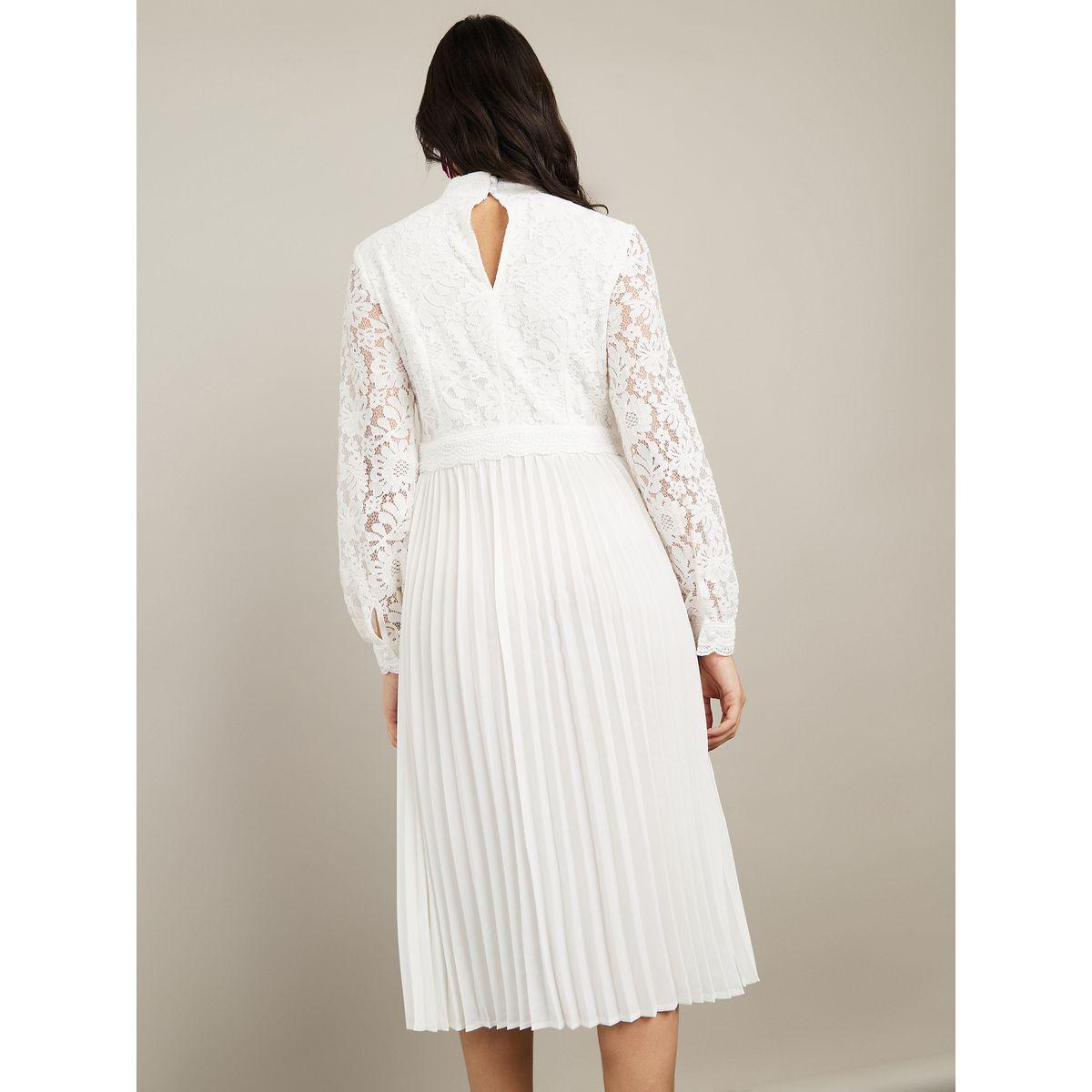 Styli Premium Lace Pleated Fit and Flare Midi Dress-women-clothing-dresses-image-4