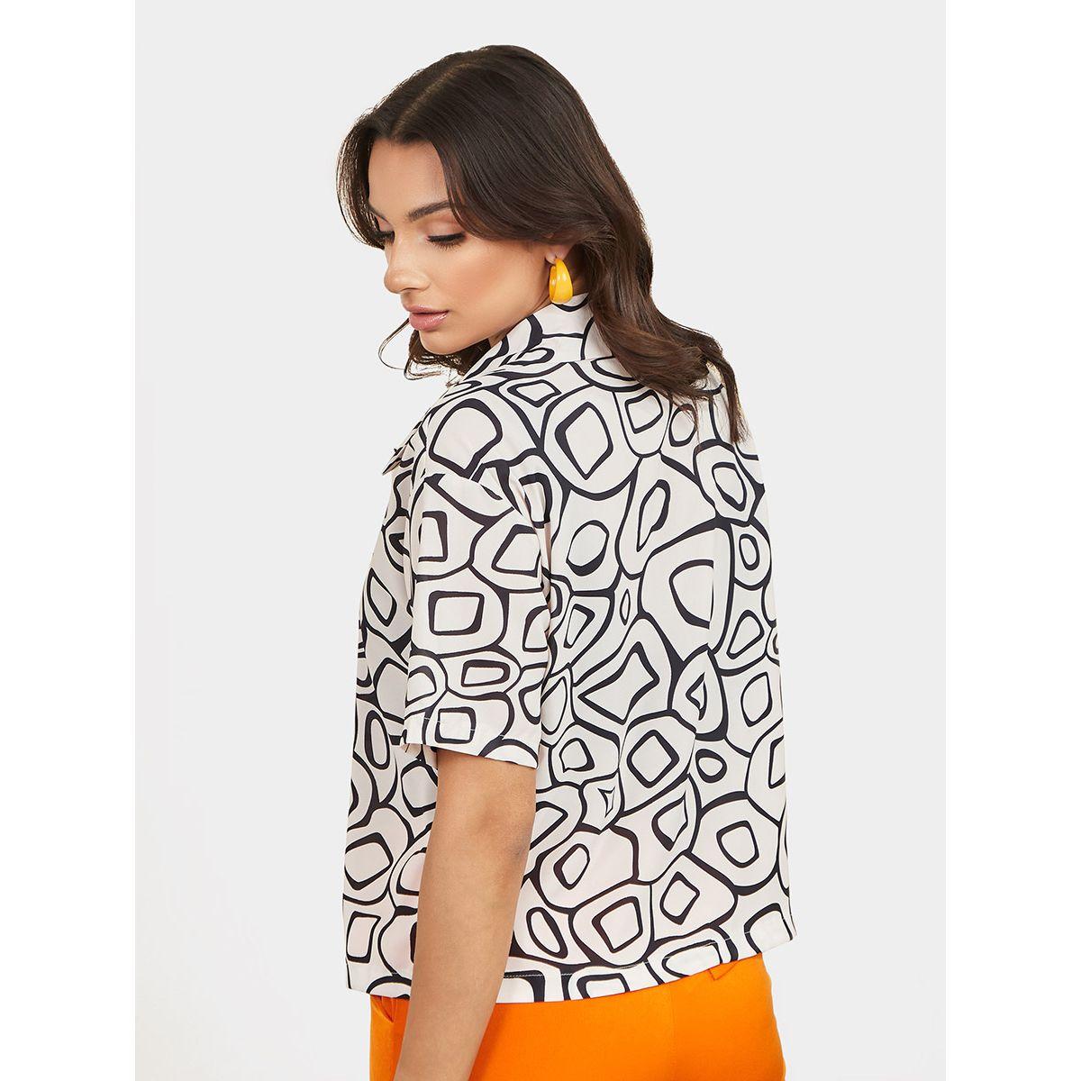 بلوزة كاجوال باكمام قصيرة من ستايلي-women-clothing-shirtsandblouses-shirts-image-5