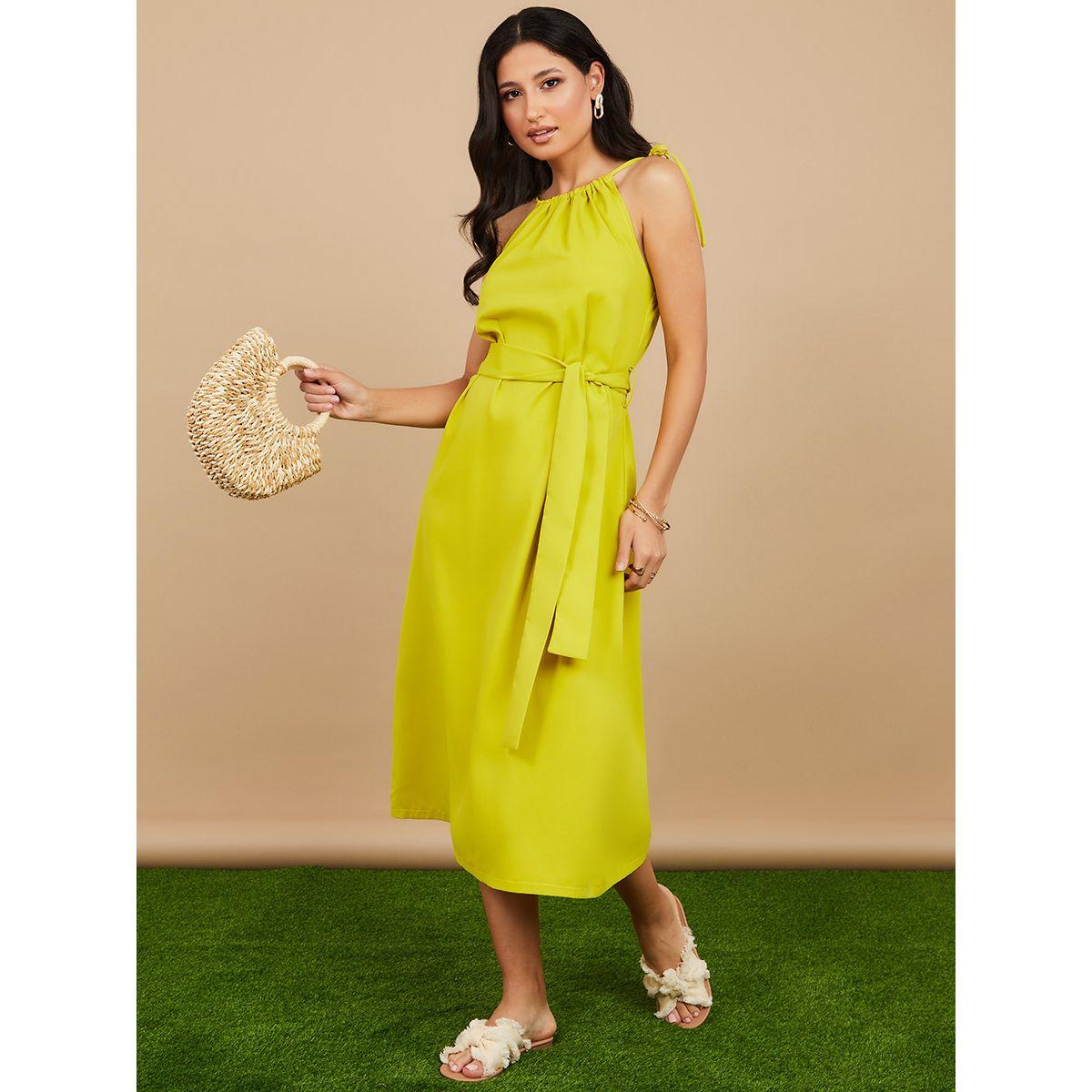 Styli Sleeveless Halter Neck A-Line Midi Dress-women-clothing-dresses-image-1