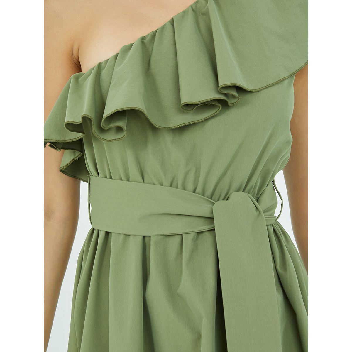 Styli One Shoulder Frill Detail Tiered Midi Dress-women-clothing-dresses-image-3