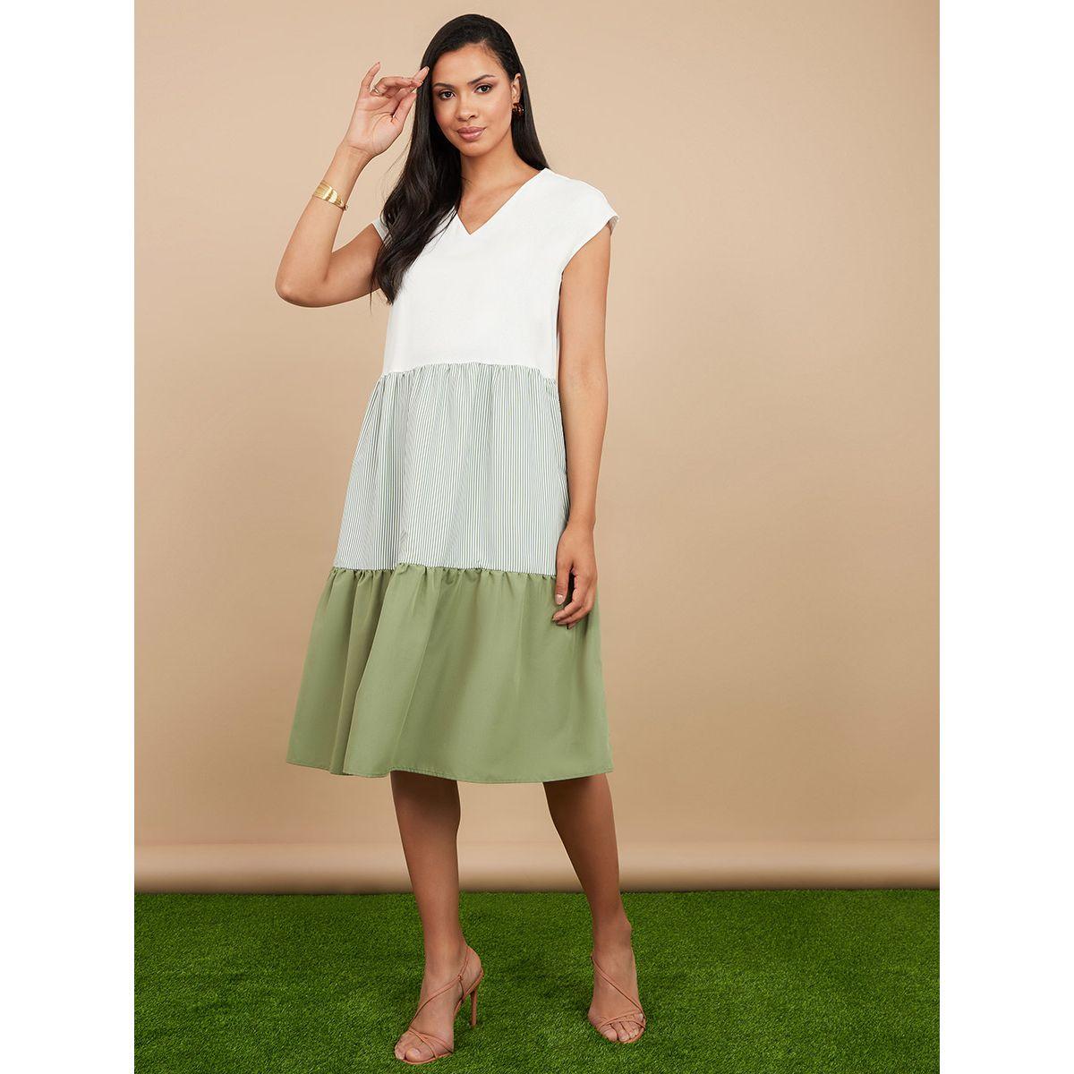 فستان ميدي باكمام كاب من ستايلي-women-clothing-dresses-image-2