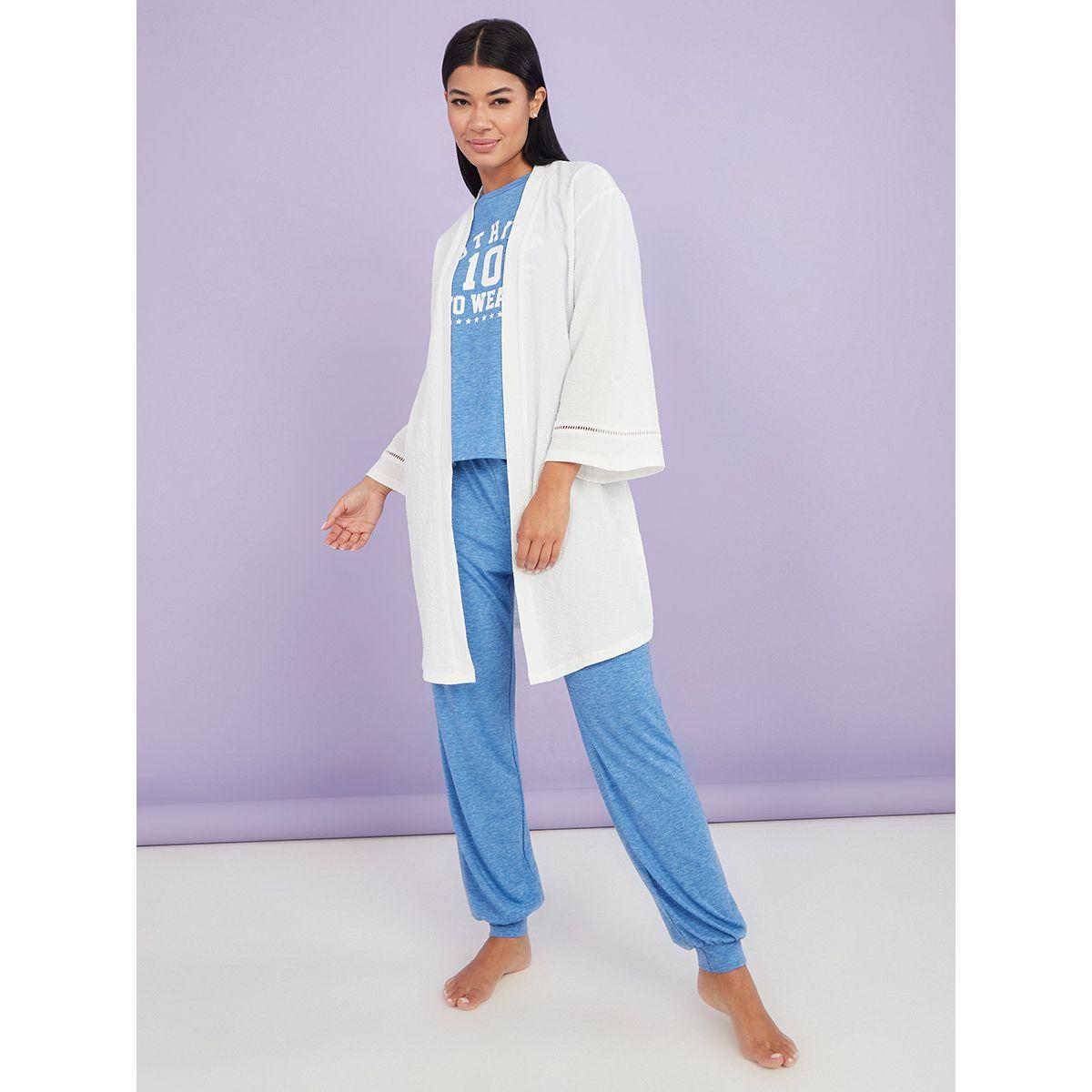 Styli Textured Long Sleeves Robe-women-clothing-nightwear-robes-image-2