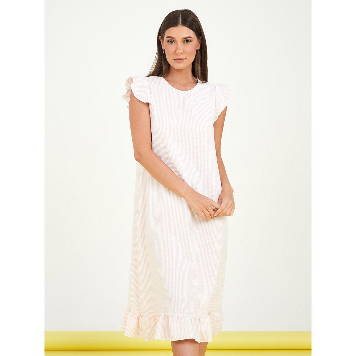 قميص نوم ميدي بكشكش من ستايلي-women-clothing-nightwear-nighties-image-3