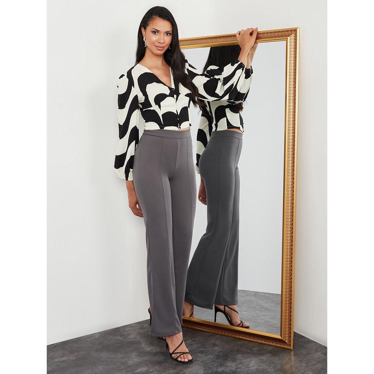 بلوزة مونوكروم باكمام طويلة من ستايلي-women-clothing-shirtsandblouses-blouses-image-1