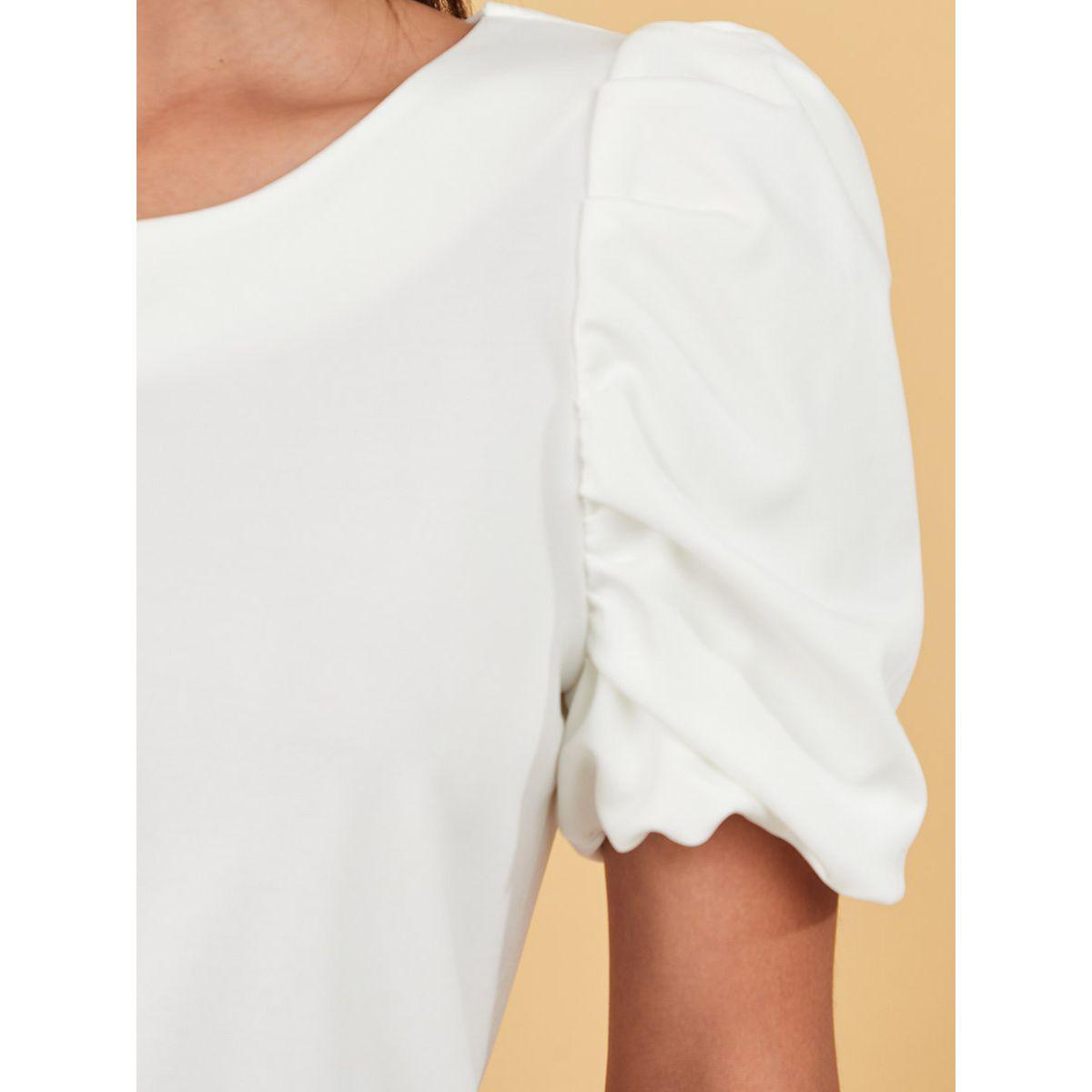 بلوزة باكمام قصيرة منفوشة من ستايلي-women-clothing-shirtsandblouses-blouses-image-4