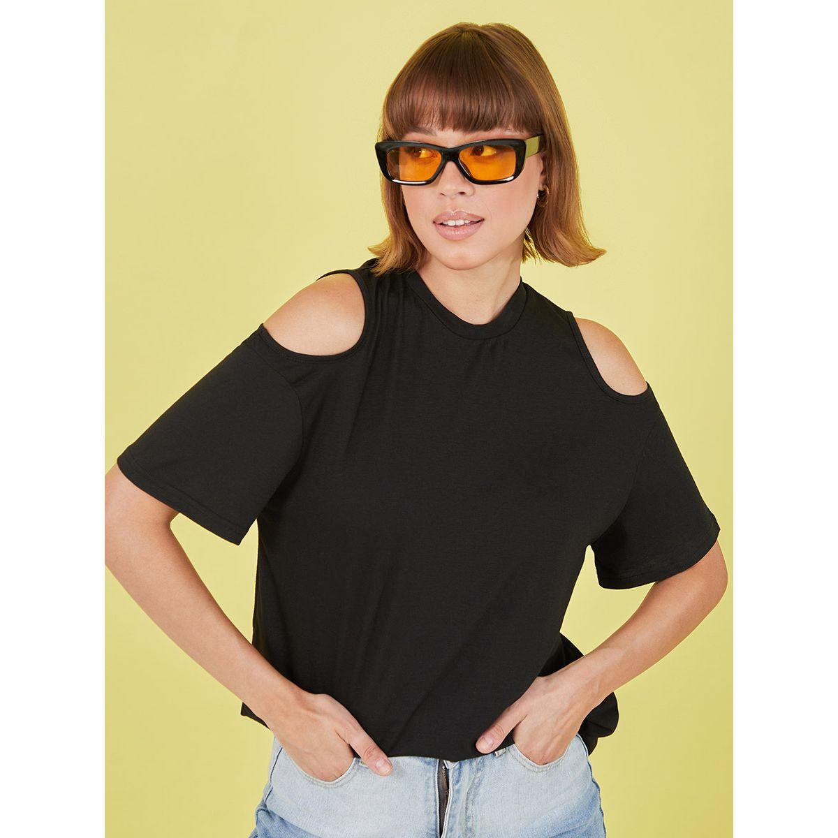 تيشيرت كاجوال باكتاف مكشوفة من ستايلي-women-clothing-tshirts-image-1