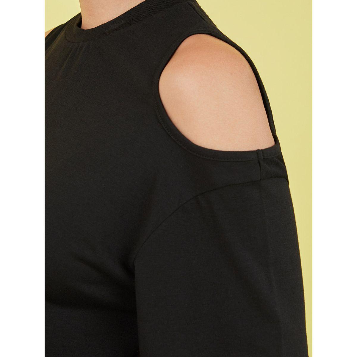 Styli Cold Shoulder High Neck Knit T-shirt-women-clothing-tshirts-image-4