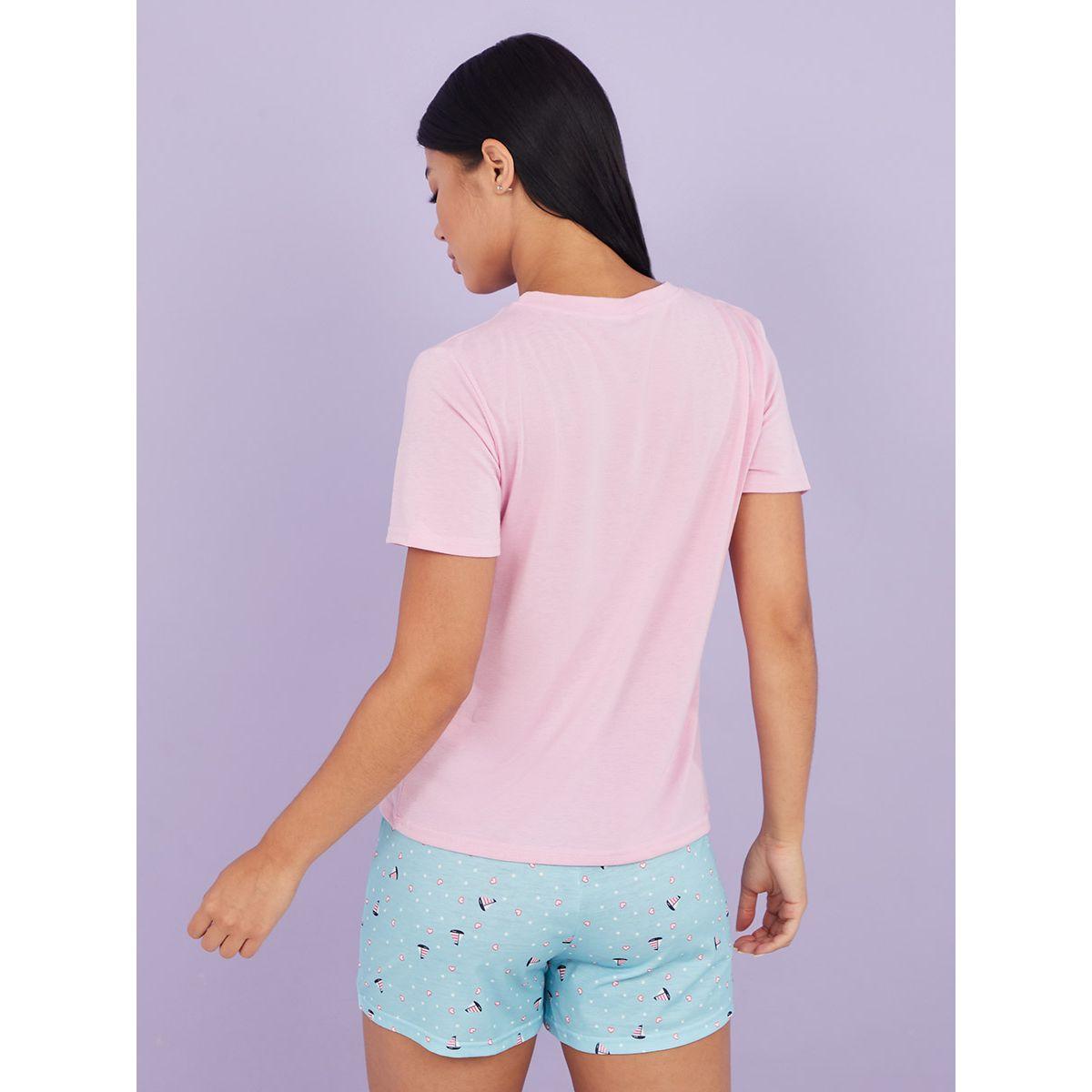 Styli Set Sail Nautical T-shirt and Short Set-women-clothing-nightwear-pyjamas-shortsets-image-5