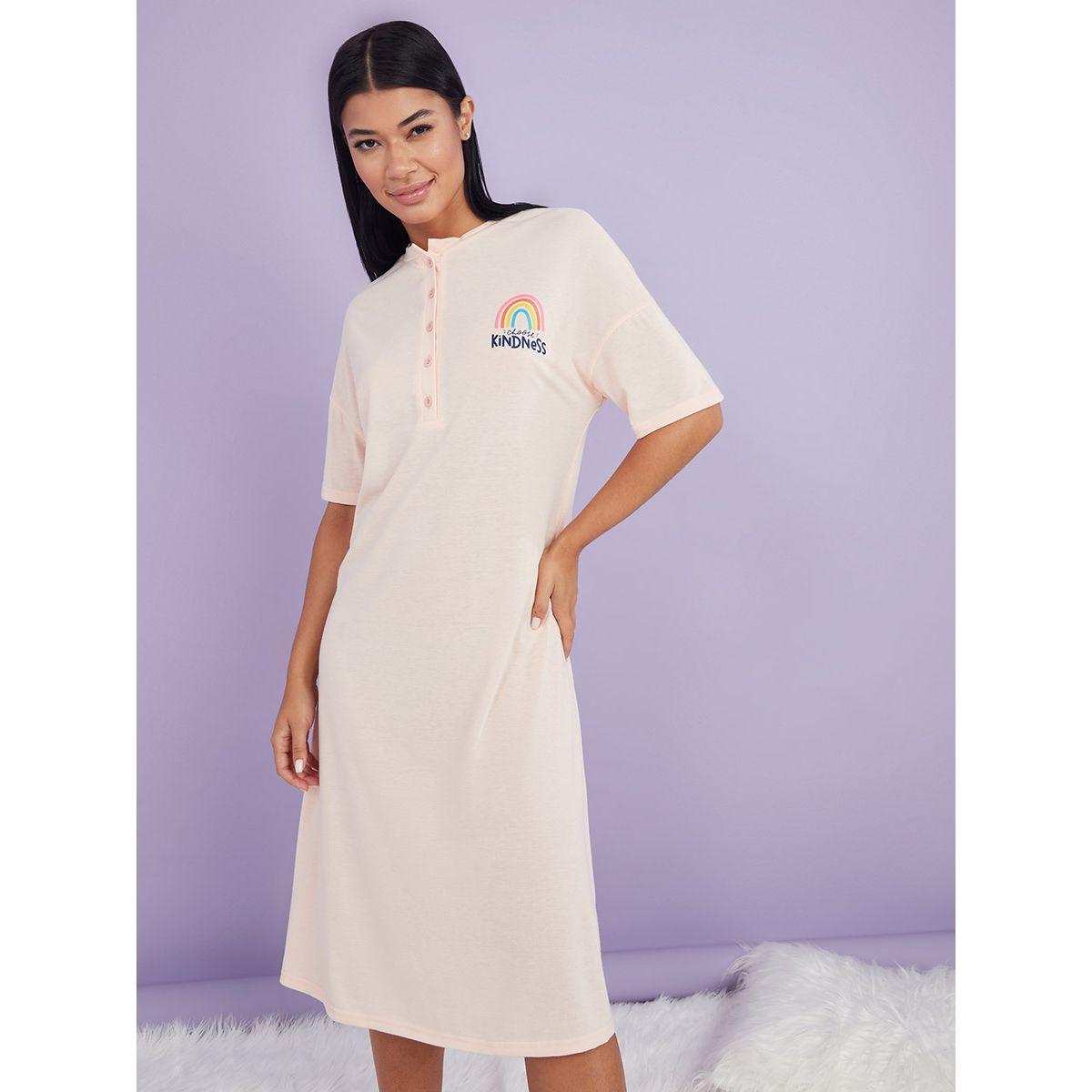 قميص نوم ميدي مطبع من ستايلي-women-clothing-nightwear-nighties-image-2
