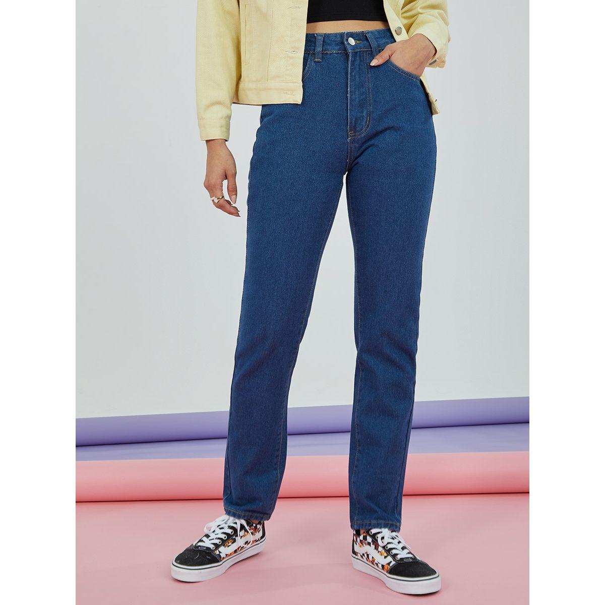 Styli High Rise Straight Leg Jeans-women-clothing-bottoms-jeans-image-1