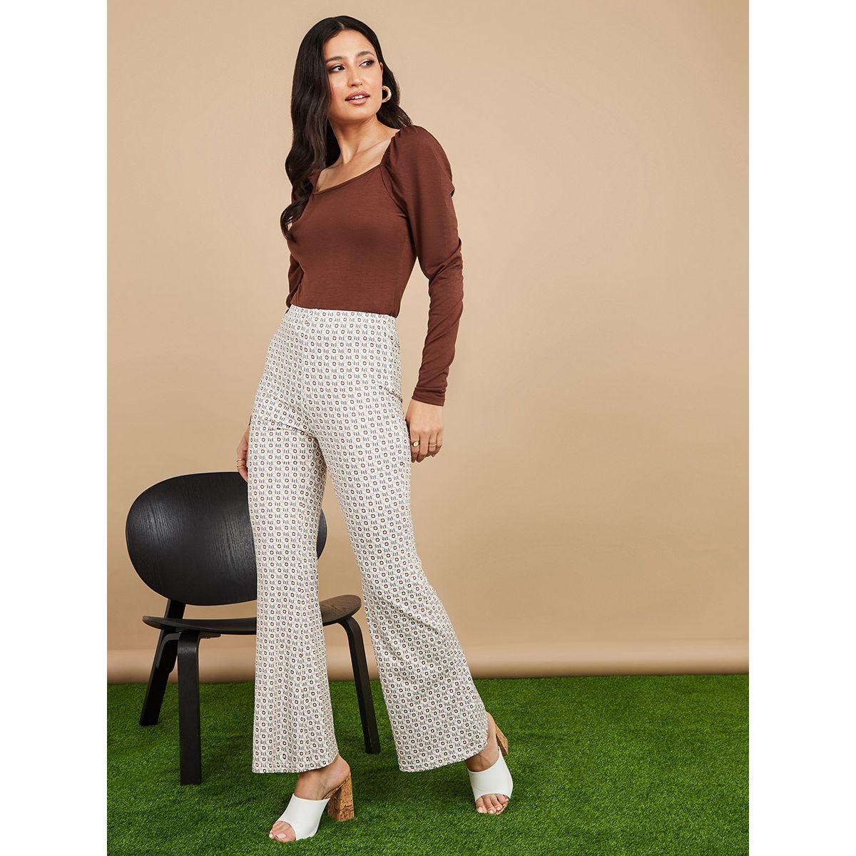 Styli Floral Print High Rise Flare Leg Trouser-women-clothing-bottoms-trousers-image-2