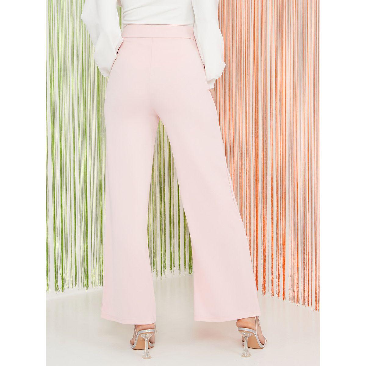 Styli High Waist Button Detail Split Hem Trouser-women-clothing-bottoms-trousers-image-4