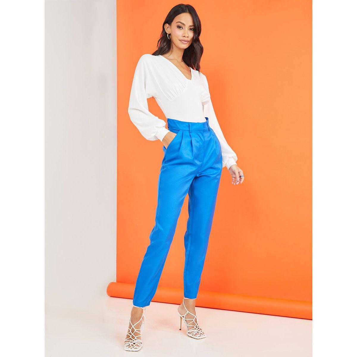 Styli High Rise Tapered Trouser with Side Pocket-women-clothing-bottoms-trousers-image-1