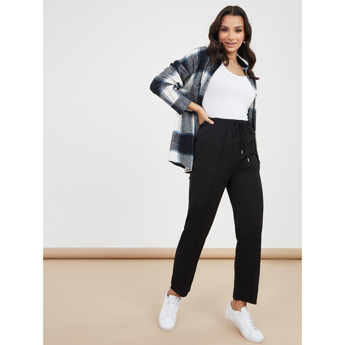 بنطال كاجوال برباط خصر من ستايلي-women-clothing-bottoms-trousers-image-2
