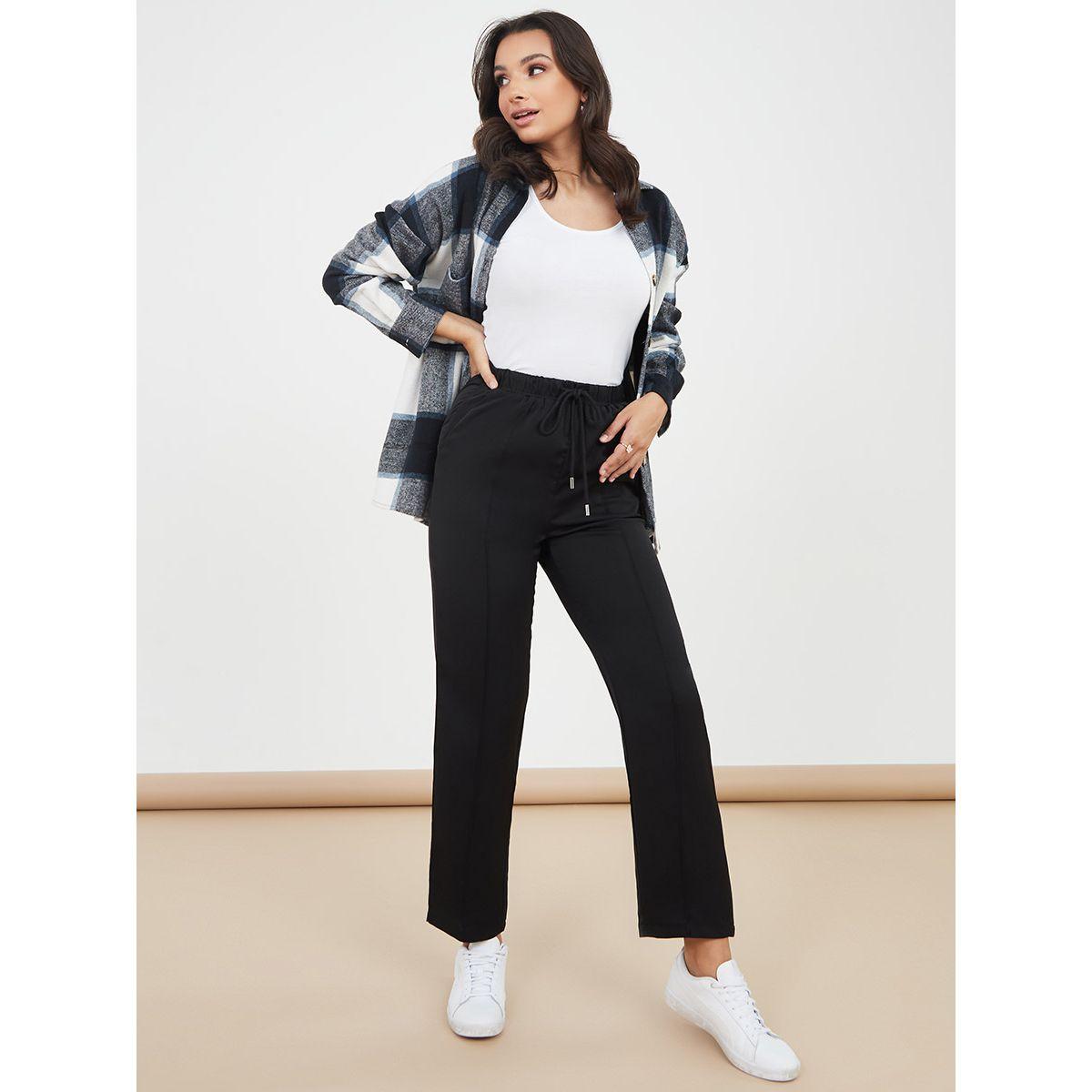 Styli Pintuck Drawstring Waistband Trouser-women-clothing-bottoms-trousers-image-3