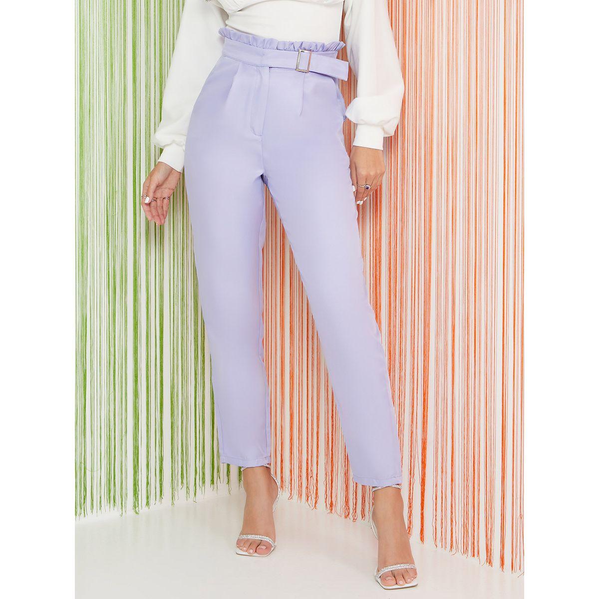 بنطال بخصر بيبر باغ من ستايلي-women-clothing-bottoms-trousers-image-1