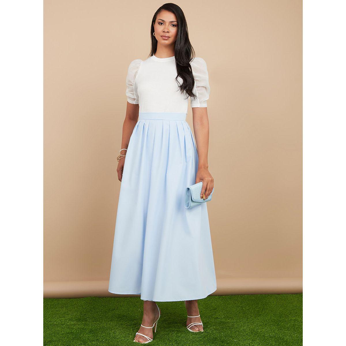 تنورة طويلة بخصر عالي من ستايلي-women-clothing-bottoms-skirts-image-2