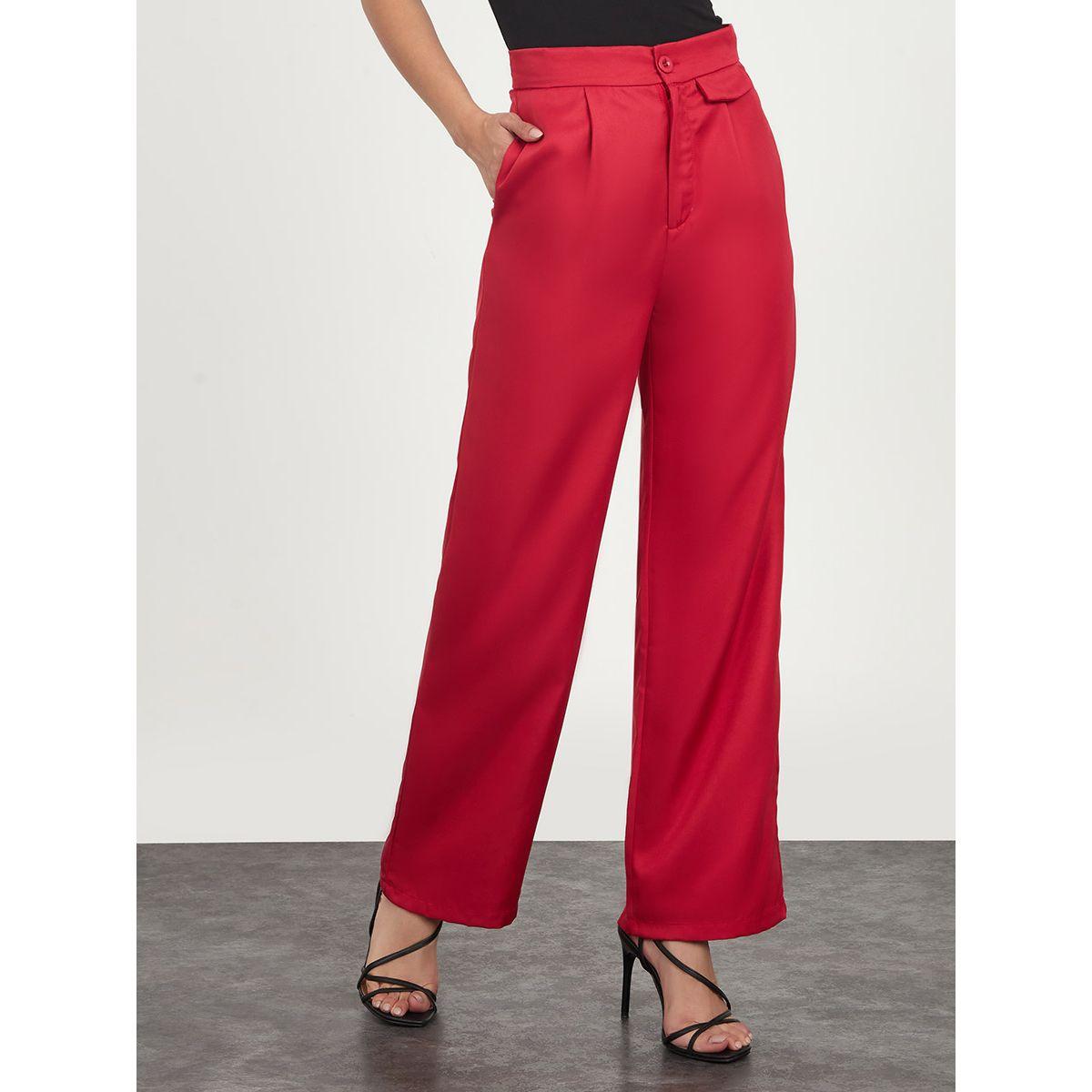Styli Wide Leg Tailored Trouser with Side Pocket-women-clothing-bottoms-trousers-image-1