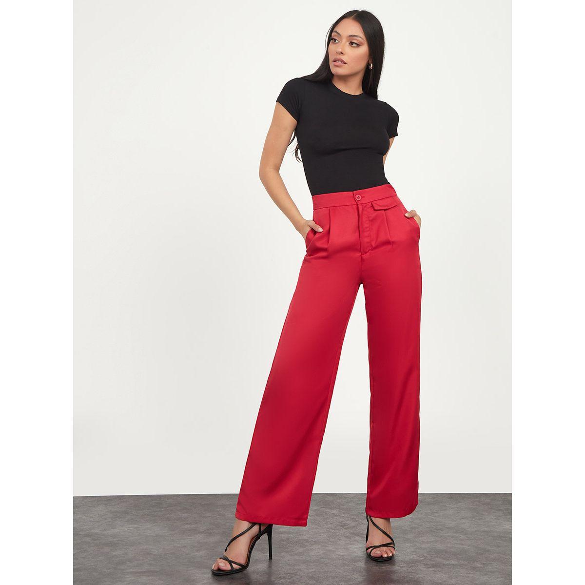 Styli Wide Leg Tailored Trouser with Side Pocket-women-clothing-bottoms-trousers-image-2