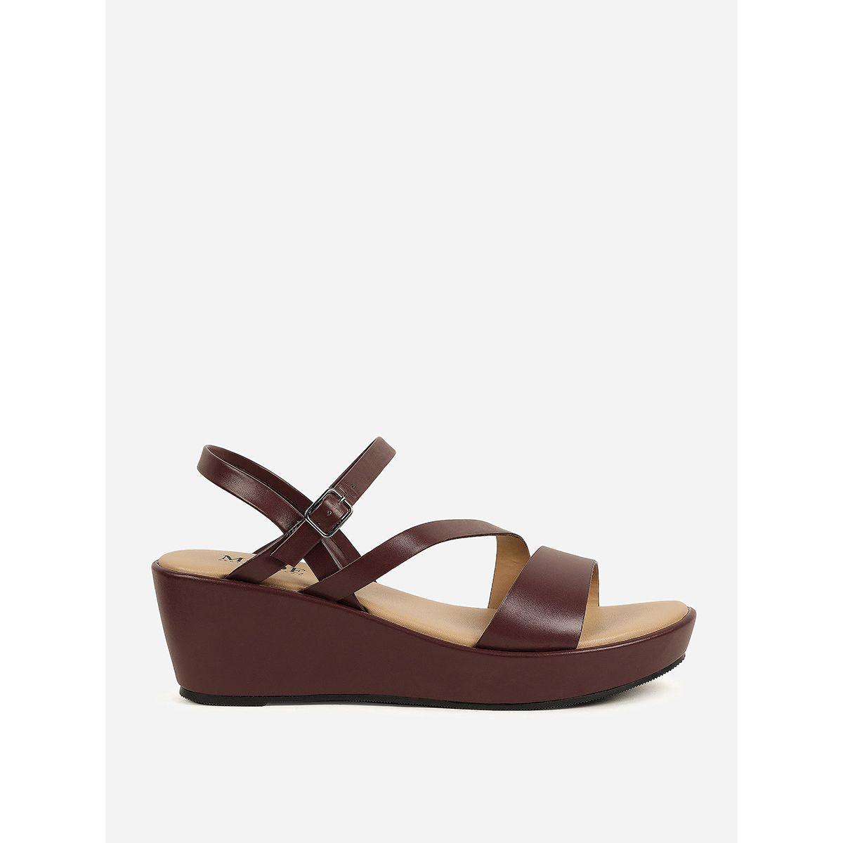 Buckle Lock Wedge Sandals-women-shoes-heels-image-1