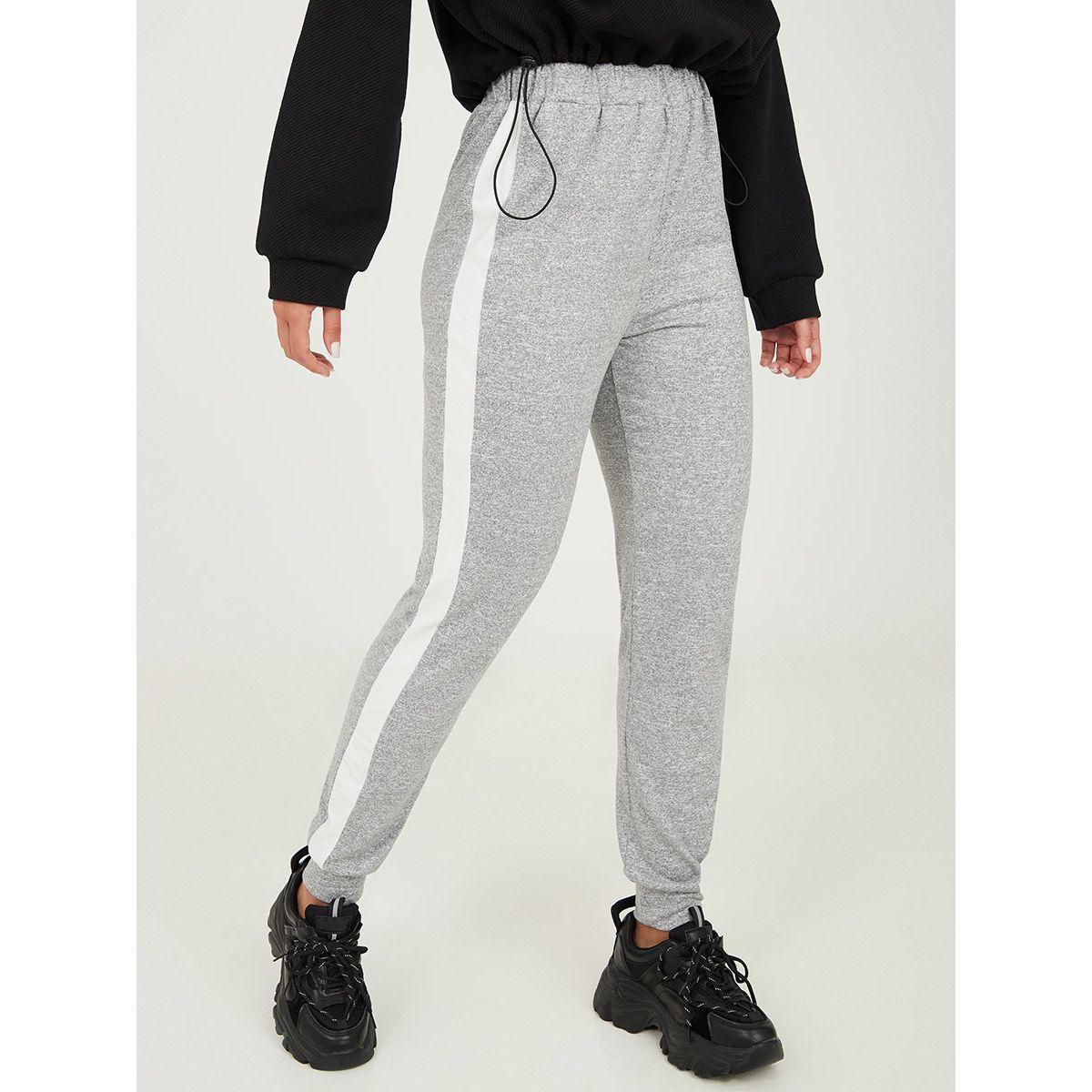 Styli Side Stripe Cuffed Jogger-women-clothing-bottoms-joggers-image-1