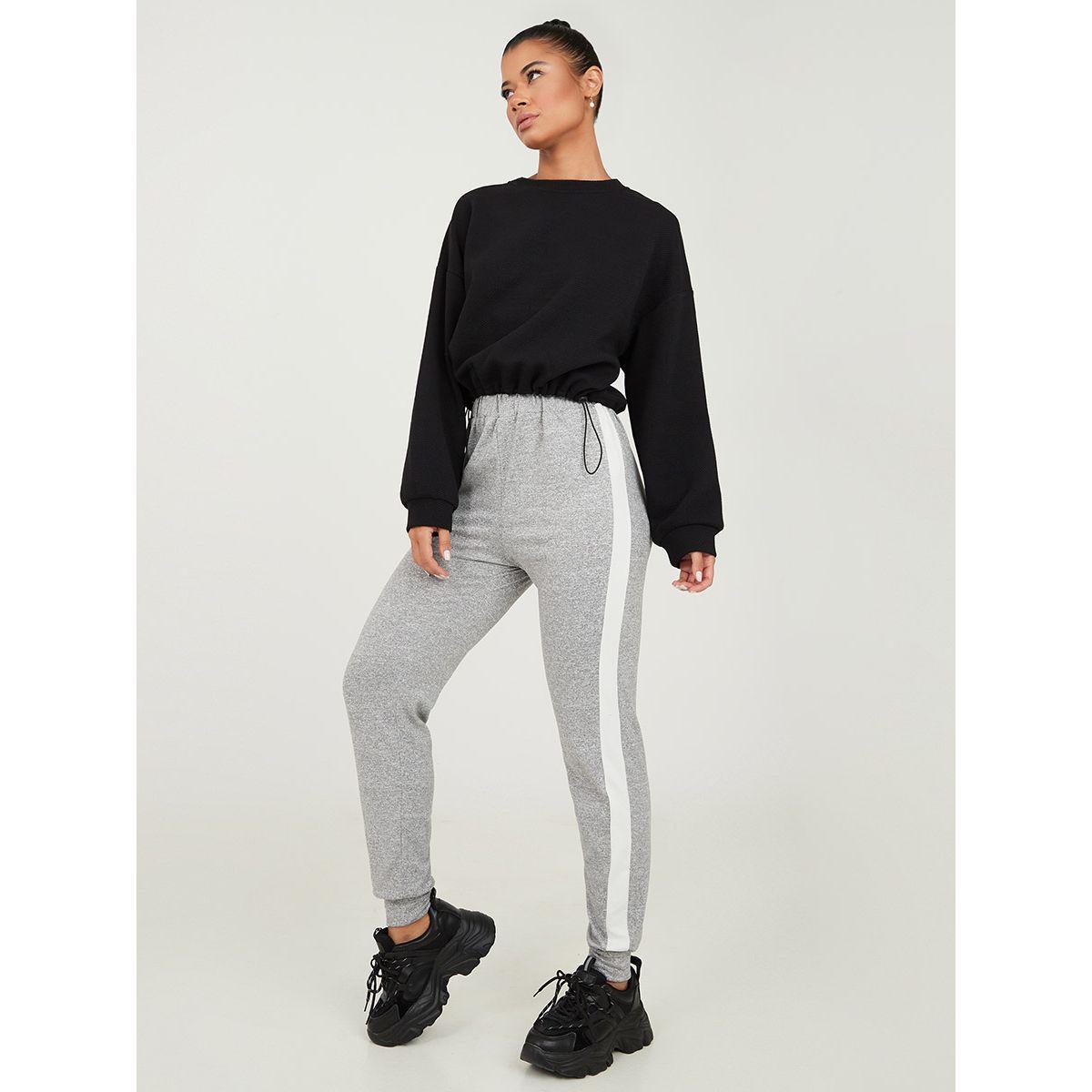 Styli Side Stripe Cuffed Jogger-women-clothing-bottoms-joggers-image-2