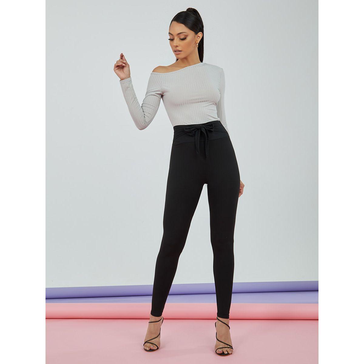 Styli Self Tie Waist Detail Leggings-women-clothing-bottoms-leggings-image-2