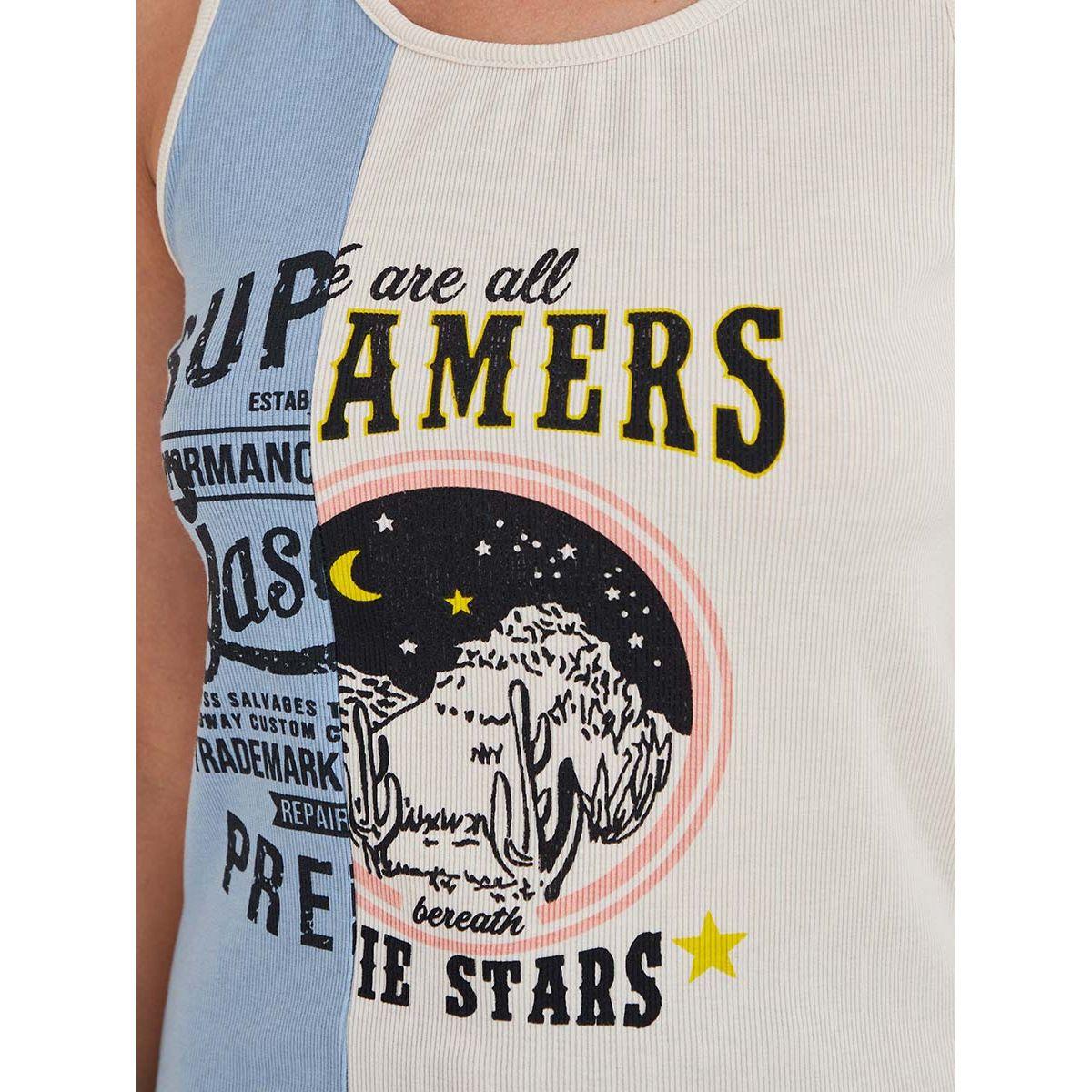 بلوزة بنمط كتل الالوان من ستايلي-women-clothing-tshirts-image-4