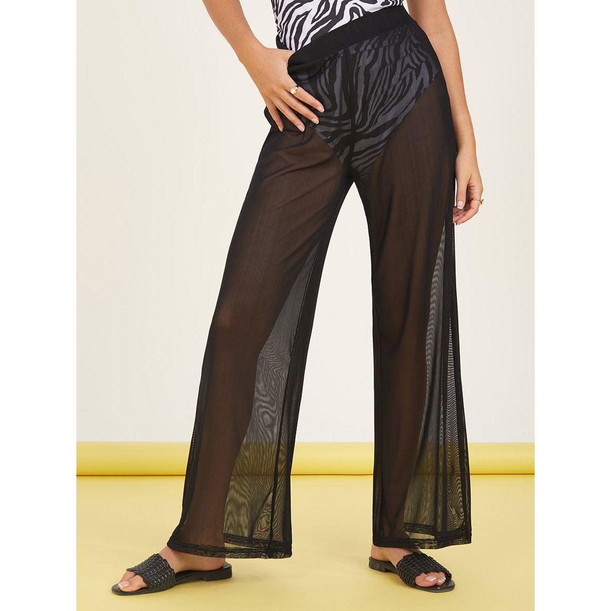 Styli Sheer Wide Leg High Waist Trouser-women-clothing-swimandbeach-beach-beachwear-image-2