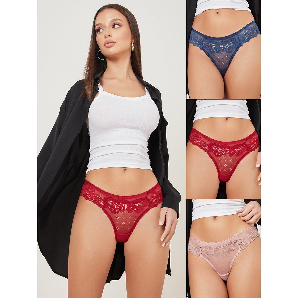 مجموعة من 3 سروال داخلي برازيلي-women-clothing-lingerie-panties-image-1