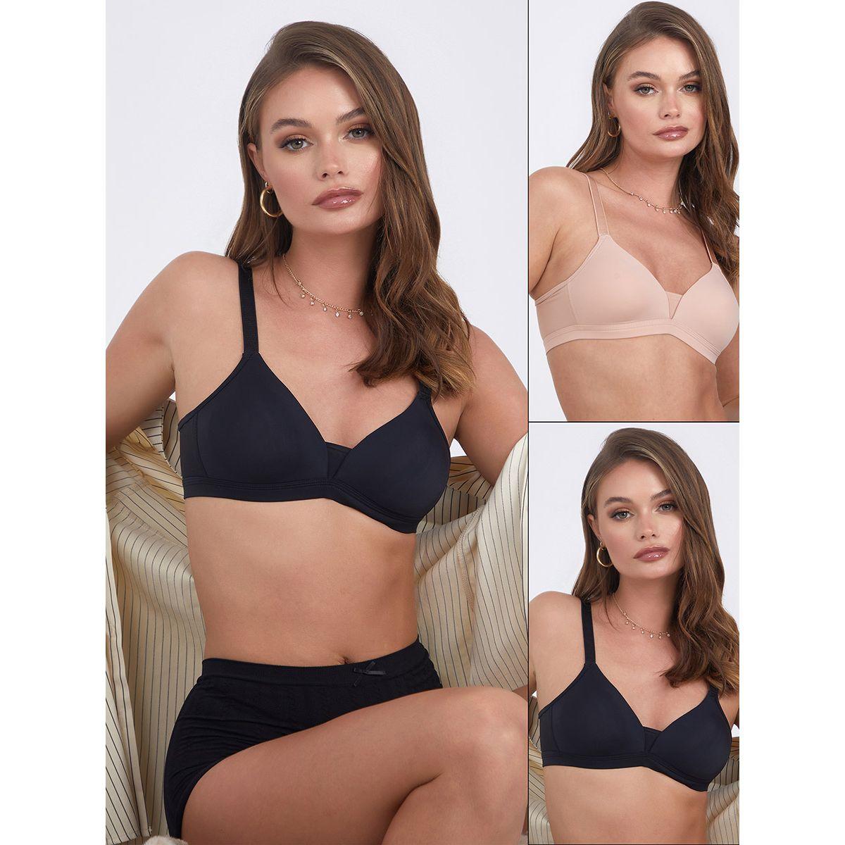 Styli Pack of 2 - Padded Non Wired Solid T-shirt Bra-women-clothing-lingerie-bras-image-1