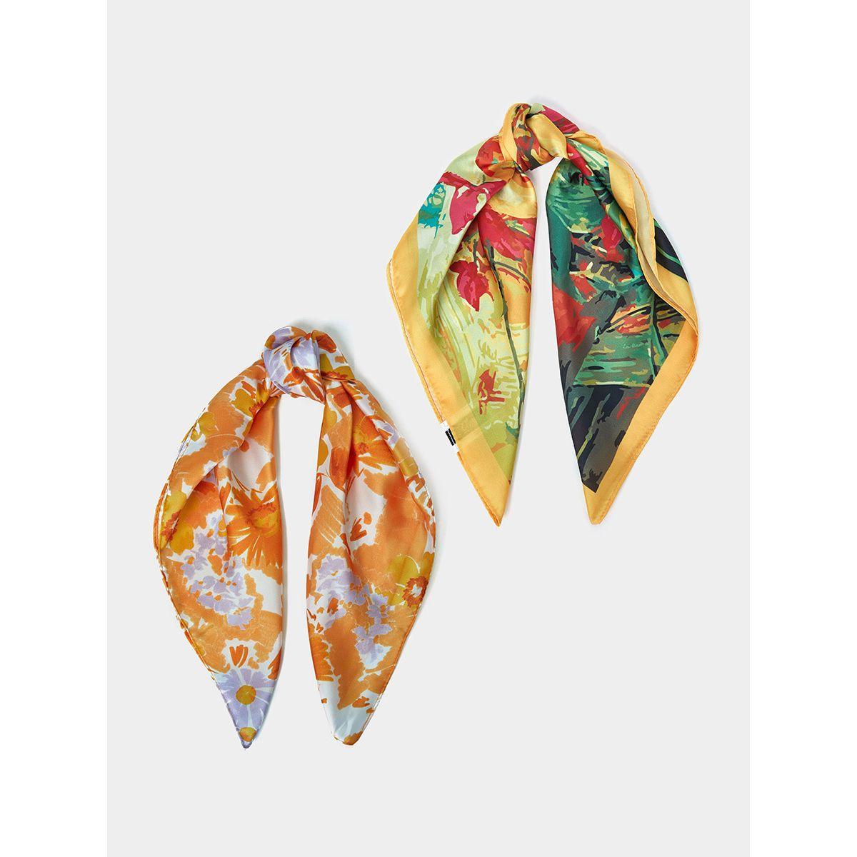 Styli Set of 2 - Floral Printed Scarf-women-winterwear-scarves-image-1